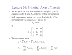 Lecture 34: Principal Axes of Inertia