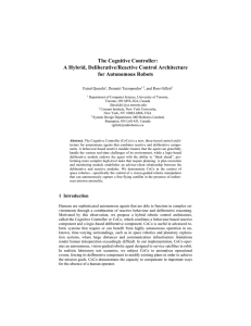 The Cognitive Controller: A Hybrid, Deliberative/Reactive Control