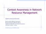 Context Awareness in Network Resource Management - P-Comp
