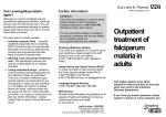 Outpatient treatment of falciparum malaria in adults