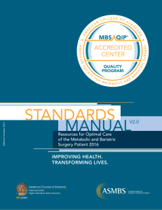 MBSAQIP Standards Manual - American College of Surgeons