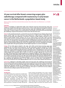 10 year survival after breast-conserving surgery plus radiotherapy