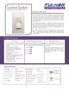 Control Switch - Fulham: Lighting