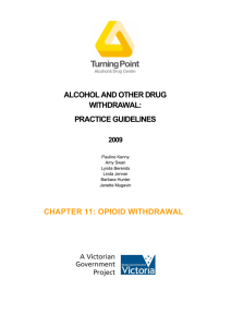 management of opiate withdrawal