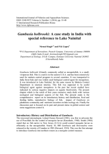 Gambusia holbrooki: A case study in India with special reference to