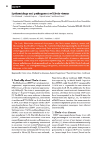 Epidemiology and pathogenesis of Ebola viruses