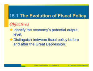 15.1 The Evolution of Fiscal Policy Objectives