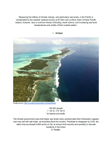 Measuring the effects of climate change, and particularly sea levels