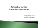 Adverbs in the Sanskrit wordnet