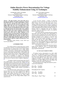 Online Reactive Power Determination For Voltage Stability