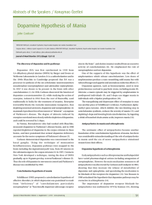 Dopamine Hypothesis of Mania