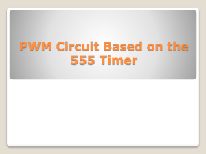 PWM Circuit Based on the 555 Timer
