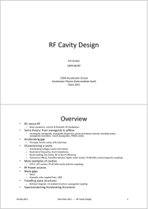 RF Cavity Design - CERN Accelerator School