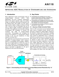 AN118 Improving ADC Resolution by Oversampling and Averaging