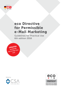 eco Directive for Permissible e-Mail Marketing