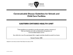 Communicable Disease Guidelines for Schools and Childcare