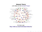 Network Theory - Department of Mathematics