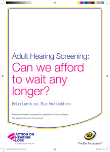 Adult Hearing Screening: