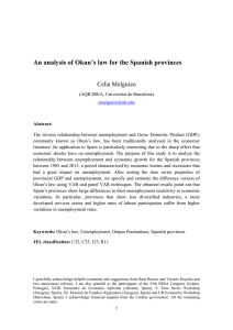 An analysis of Okun`s law for the Spanish provinces