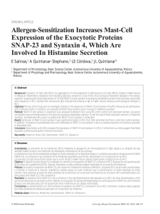 Allergen-Sensitization Increases Mast