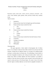 Roman Auxiliary Troops recruited from Gaul and Germany during
