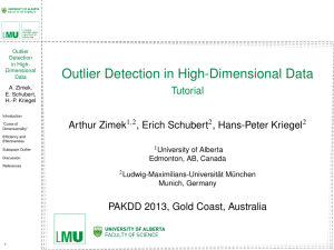 Outlier Detection in High-Dimensional Data - Tutorial