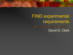 FIND experimental requirements