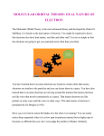 MOLECULAR ORBITAL THEORY: DUAL NATURE OF ELECTRON