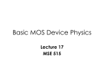 Basic MOS Device Physics