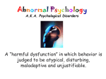 Abnormal Psychology