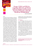 Omega-3 DHA and EPA for Cognition, Behavior