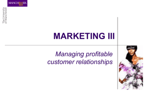 CUSTOMER RELATIONSHIP MANAGEMENT (CRM)