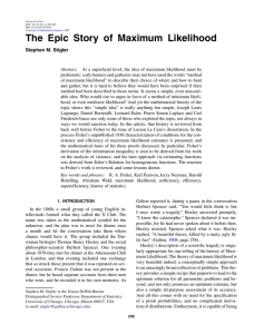 The Epic Story of Maximum Likelihood