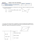 Geometry Chapter 7 Post-Test Worksheet Problem # Concept