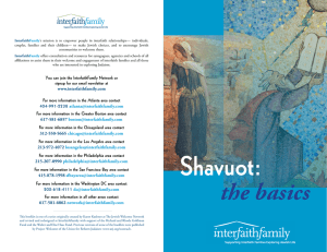 Shavuot: - InterfaithFamily