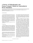 A review of hydrodynamic and energy