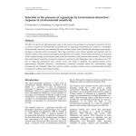 Selection in the presence of a genotype by environment interaction