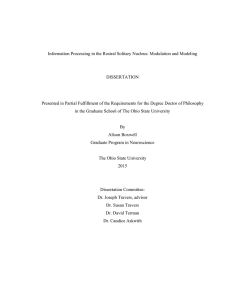 Information Processing in the Rostral Solitary Nucleus: Modulation