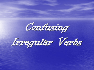 Confusing Irregular Verbs