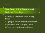 The Search for Peace and Political Stability