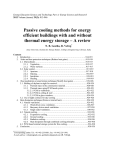 Passive cooling methods for energy efficient buildings