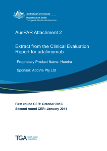 Extract from the Clinical Evaluation Report for adalimumab