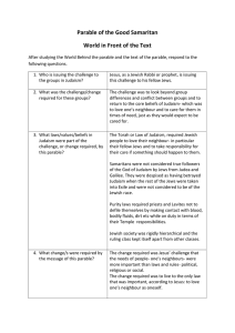 Parable of the Good Samaritan World in Front of the Text