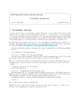 Probability Background 1 Probability Measure