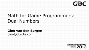 Math for Game Programmers: Dual Numbers