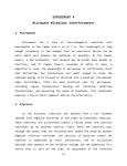 EXPERIMENT 4 Microwave Michelson Interferometer