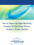 How to Choose the Right Marketing Company for Your Group Practice