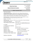 Safety Data Sheet: Metal Orthodontic Brackets