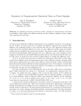 Symmetry of Nonparametric Statistical Tests on Three