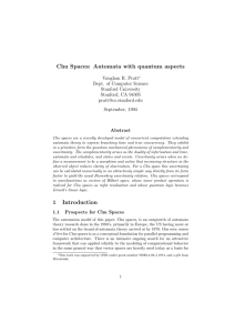 Chu Spaces: Automata with Quantum Aspects